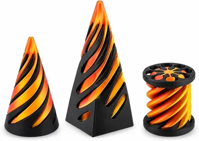 Productafbeelding van Spiraalkegel fidget 3D bedrukt speelgoed Impossible kegel - Set van 3