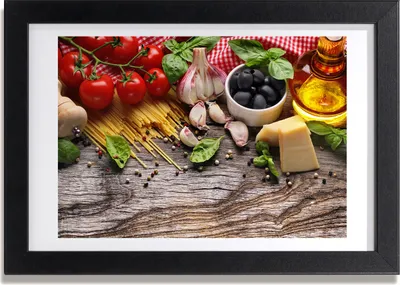 Produktbild von Bild 30x20 MDF-Rahmen, Wandkunst italienisches Essen