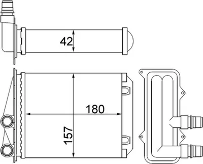 Produktbild von MAHLE AH 246 000S Wärmetauscher Innenraumheizung Kühler für OPEL Vivaro A Kastenwagen (X83) für RENAULT Trafic III Kastenwagen (FG) TRAFIC II Kasten