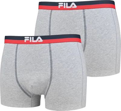 Produktbild von Fila - Man Boxer Elastic Band 2-pack - Graue Boxershorts