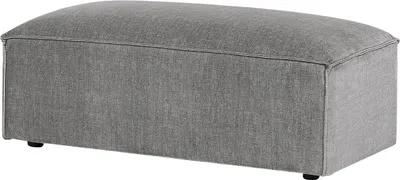 Produktbild von BELIANI Ottomane Grau Stoffbezug Rechteckig 102 x 52 cm Skandi Modern Sofahocker Polsterhocker Fußhocker für Modulsofa Wohnzimmer Ausstattung