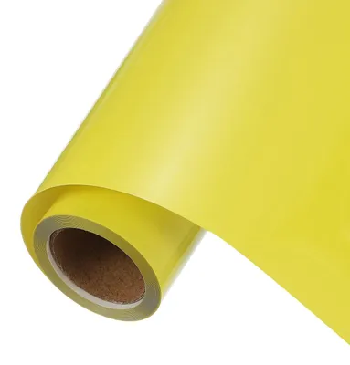Produktbild von Permanente Vinyl-Klebefolie - Selbstklebend für Schneideplotter - Zum Basteln und Dekorieren - Gelb 30,5 cm x 150 cm