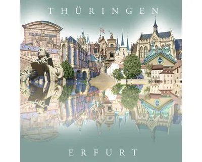Produktbild von Glasbild Erfurt Wahrzeichen II 50x50 cm