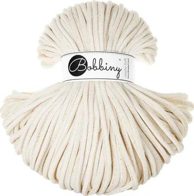 Zdjęcie produktu dla Bobbiny Jumbo 8 mm 100 m Golden Natural Sznurek