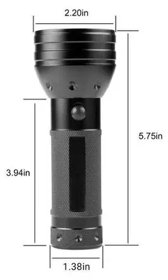 Obrázok produktu pre Hliníková lampa na čierne svetlo s 51 LED diódami 395 nm