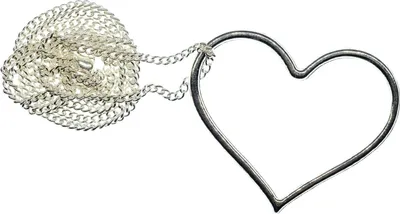 Produktbild von Herz Kette Halskette 60cm Miniblings Freundin Liebe Valentinstag silber Umriss