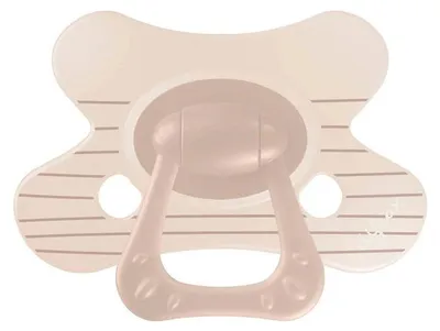 Produktbild von Difrax Natural Schnuller - 6+ Monate - Stripy Brown