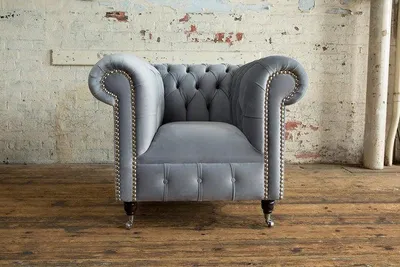 Immagine prodotto di Sedia lounge Chesterfield Club grigia Cheserfield Lounge 1 posto