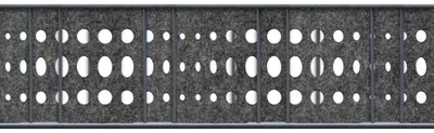 Produktbild von Doppelstab Sichtschutz zaun|zu Design-Vlies Streifen Nachbildung Bubble Zaunblende Anthrazit 2,6m