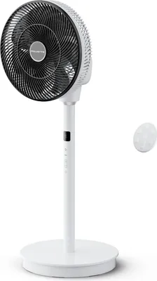 Image de Rowenta Turbo Swift Silence QV5040F0, Ventilateur sur pied, Noir, Blanc, Modèle sur pied, 45 dB, 34 cm, 1 800 m³/h