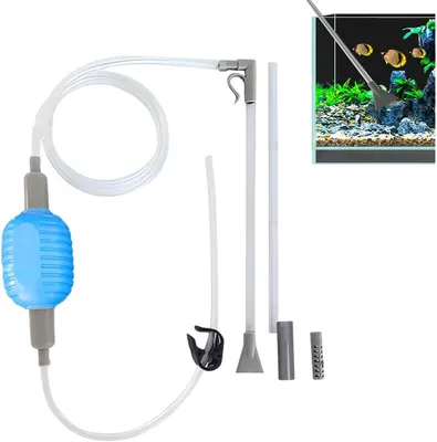 Produktbild von Aquarium Mulmsauger, manueller Wasserwechsler, blau, Kunststoff, für Aquarium