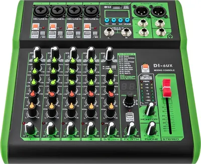 Obrázek produktu pro Audio mixážní pult, 99 DSP efektů, připojení USB a MP3, černý