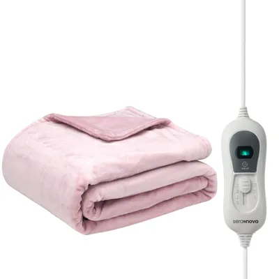 Produktbild von Seranova Heizdecke mit Abschaltautomatik XL - 160x120 cm - Wärmedecke - Elektrische Decke - Waschbar - 3 Heizstufen - Rosa