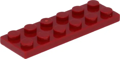 Image de Lego® 2x6 plaque 3795 - 1 pièce rouge foncé