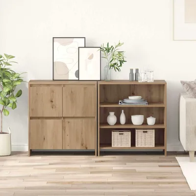 Image de Buffet vidaXL, 2 pièces, chêne Artisan, 70 x 41 x 75 cm, bois d'ingénierie