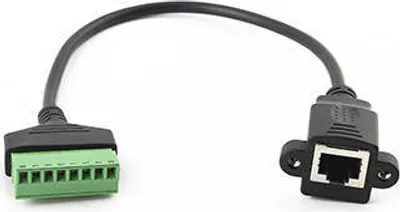 Produktbild von LAN Kabel 30 cm RJ45 Buchse zu 8 pin Terminalblock Schraube Adapter