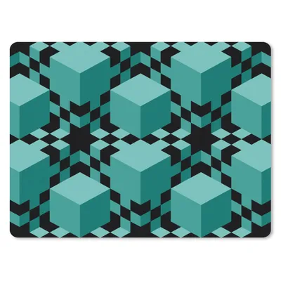 Produktbild von MuchoWow® Mauspad Mousepad 3D - Blöcke - Muster 40x30 cm - Mousepads - Maus Mat - Pad - Mausunterlage - Anti Rutsch