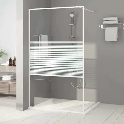 Produktbild von "2026 Promotion" Duschwand für Begehbare Dusche Weiß 115x195 cm ESG-Klarglas - Duschabtrennungen CC1577