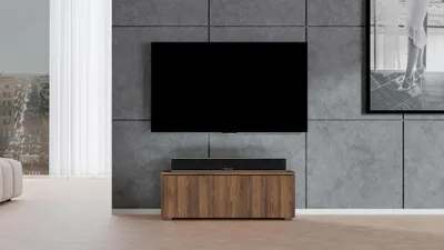 Produktbild von AX LIVING TV Board Loriano 100 cm – Lowboard Nussbaum Warmia