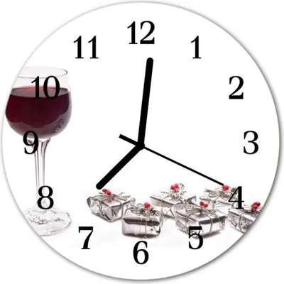Produktbild von Glasuhr Wanduhr Küchenuhr Echt-Glas 30fi cm Wein Glas mehrfarbig