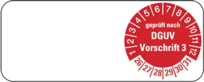 Produktbild von Dreifke® Aufkleber Kabelprüfplakette,  nach DGUV Vorschrift 3, Folie, ...