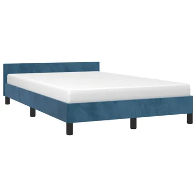 Obrázek produktu pro Maison Exclusive – postel bez matrace, tmavě modrá, 120 × 190 cm, samet