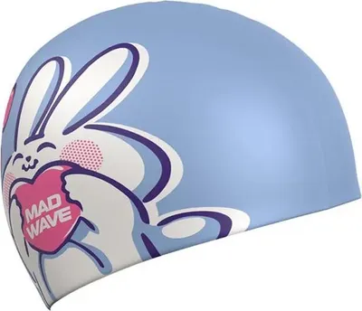 Obrázek produktu pro Madwave Rabbit Heart Junior plavecká čepice Blue Blue One Size