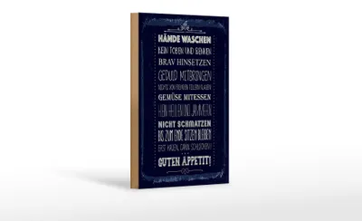 Produktbild von Holzschild Spruch Hände waschen kein toben 12x18 cm Dekoration