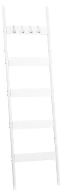 Handtuchhalter 5-stufig mit 4 Haken, Deckenmontage, Weiß