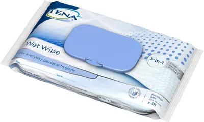 Zdjęcie produktu dla TENA Wet Wipe 3 w 1, 48 chusteczek
