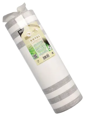 Zdjęcie produktu dla Papstar Tischläufer grau stoffähnlich PV Tissue Mix 24mx40cm Lines