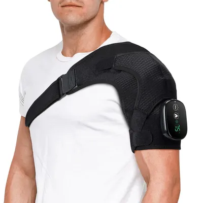 Produktbild von Kabelloses beheiztes Schultermassagegerät mit 3 Wärme- und Vibrationsstufen, Touchscreen-Steuerung und 5000 mAh für die linke/rechte Schulter
