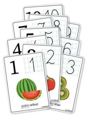 Produktbild von Plansze edukacyjne A4 - Cyfry 1-10 10 kart