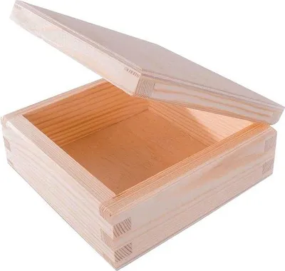 Image de Boîte en bois 15 x 15 x 55 cm - boîte de rangement décorative en bois naturel, boîte à souvenirs - boîte à bricolage et à cadeaux - boîte à bijoux en bois