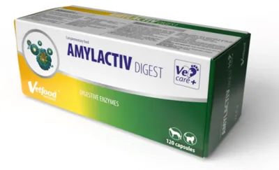 Zdjęcie produktu dla Karma weterynaryjna Amylactiv wspomagająca trawienie dla psa i kota 120 kapsułek