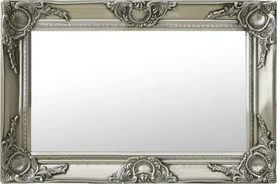 Obrázek produktu pro Nástěnné zrcadlo barokní styl 60 x 40 cm stříbrné