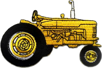 Produktbild von Traktor Kinder - Aufnäher, Bügelbild, Aufbügler, Applikationen, Patches, Flicken, Zum Aufbügeln, Größe: 6,5 x 9,7 cm