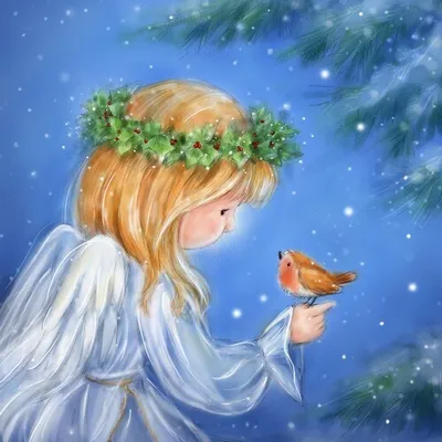 Produktbild von 20 Servietten Angel with Bird - Engel mit Vogel 33x33cm