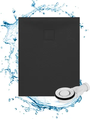 Immagine prodotto di Piatto doccia Granitan | Teja - 90 x 70 cm - Nero - Robusto composito SMC - Superficie antiscivolo