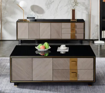 Obrázek produktu pro Designové stoly do obývacího pokoje Nábytek boční dřevěný stolek Moderní konferenční stolek