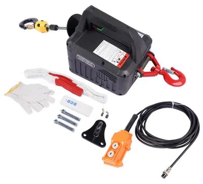 Obrázok produktu pre Elektrické navijaky – prenosný zdvihák 3 v 1, 220 V – motor 1500 W – nosnosť 300 kg – diaľkové ovládanie – výška zdvihu 120 m a horizontálny ťah