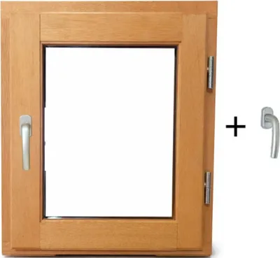 Image de Fenetre Bois 1 Vantail H45 x L40 cm Côte Tableau Tirant Droite, poignee (ref 010220F9)