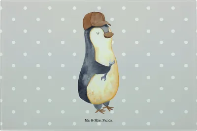 Produktbild von Mr. & Mrs. Panda Küchenbrett Wenn Papa es nicht reparieren kann, sind wir am Arsch - Grau Pastell - Geschenk, Dad Bester Vater, Pinguin, Hackbrett, Vatertag, Muttertag