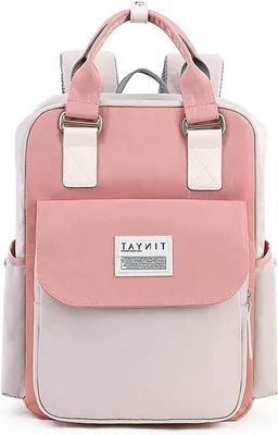 Image de Sac à dos décontracté pour l'école - Sac de jour pour adolescents - Idéal pour l'école et les voyages - Compartiment pour ordinateur portable jusqu'à 15 pouces