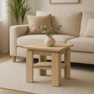 Produktbild von Couchtisch Sola - Eiche Sonoma - Zusätzlicher Ablagetisch - Breite 55 cm, Höhe 43 cm, Tiefe 55 cm