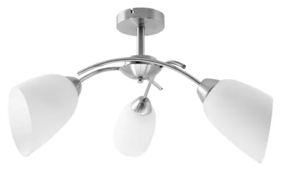 Produktbild von Activejet Klassische Kronleuchter Hängeleuchte Deckenleuchte NIKITA nickel triple 3xE27 für Wohnzimmer, 3 Glühbirne(n), E27, IP20, Nickel