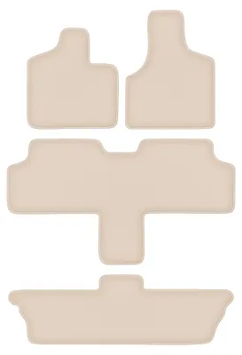 Produktbild von DURBAN Beige Velours-Fußmatten-Set für Chrysler Grand Voyager III 7-Sitzer (2001-2007)
