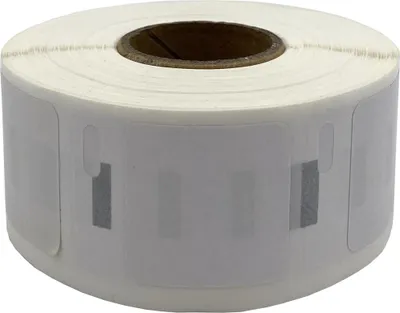 Produktbild von DULA Dymo kompatible Etiketten, S0929120, 25 mm x 25 mm, Weiß, Permanent, 1 Rolle, 750 Etiketten pro Rolle