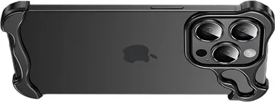 Produktbild von INF Einzigartiges Metallrahmengehäuse + Linsenfolie für das iPhone 13 Pro Max Schwarz