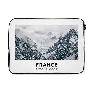 Produktbild von MuchoWow® Laptop Hülle 14 ZollFrankreich - Schnee - Berge Laptoptasche - Laptoptasche - Stoßsicher - Schutzhaube